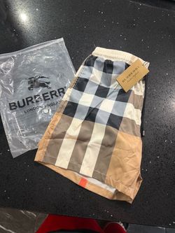 Burberry Check Swim Shorts with Tags