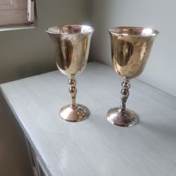 Silver Plated Vintage Goblets