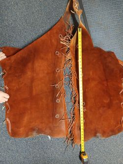 Elk skin chapps