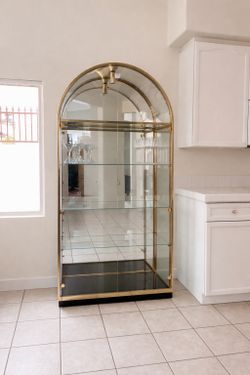 Luxury Gold & Glass Display Cabinet