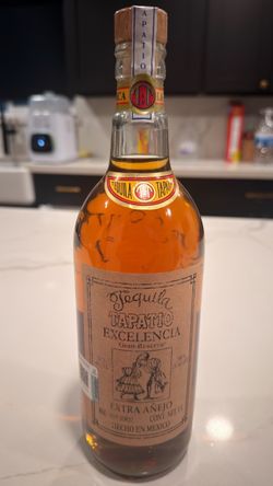 Empty Tequila decanter