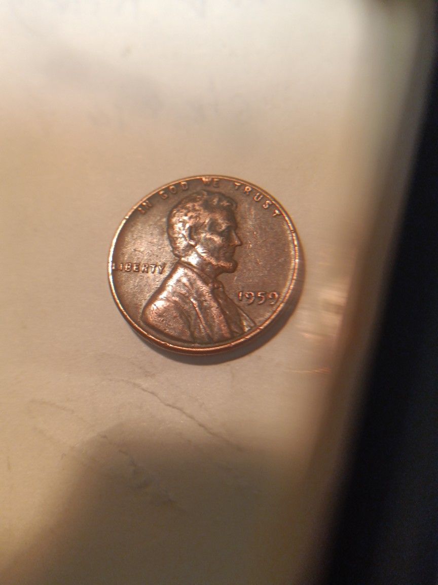 1959 Penny No Mint Mark.