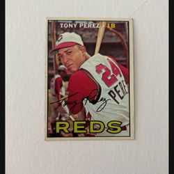 1967 Tony Perez Short Print Topps Baseball Card # 476 Cincinnati Reds 