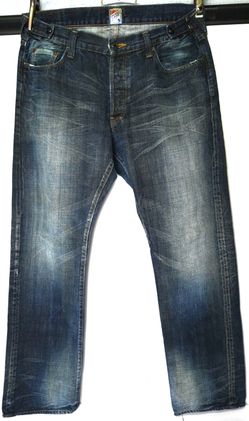 PRPS Japan P39 Men’s Dark Wash Distressed Selvedge Denim Jeans Size 36, Japan