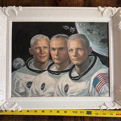 NASA Astronauts Alton S. Tobey Framed Litho Print Apollo 11 Armstrong Aldrin just $20 xox