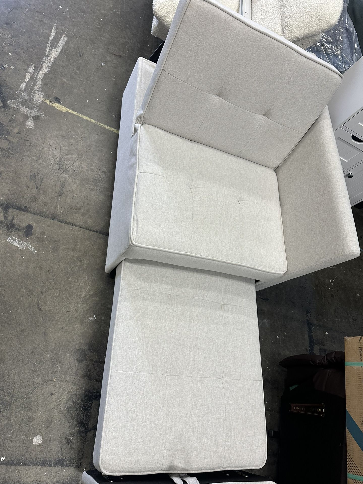 4 in 1 Convertible Sofas & Couches, Recliner Couch Sleeper Sofa Bed w/Adjustable Backrest & Wheels, Pull Out Sleeper Chair for Living Room, Bedroom,