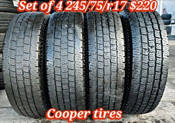 Set of 4 Cooper tires LT 245/75/r17 ‼️ free instalation and balance ‼️