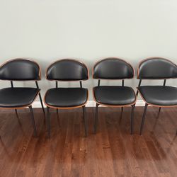 Dining Chairs Set of 6 Mid-Century Modern