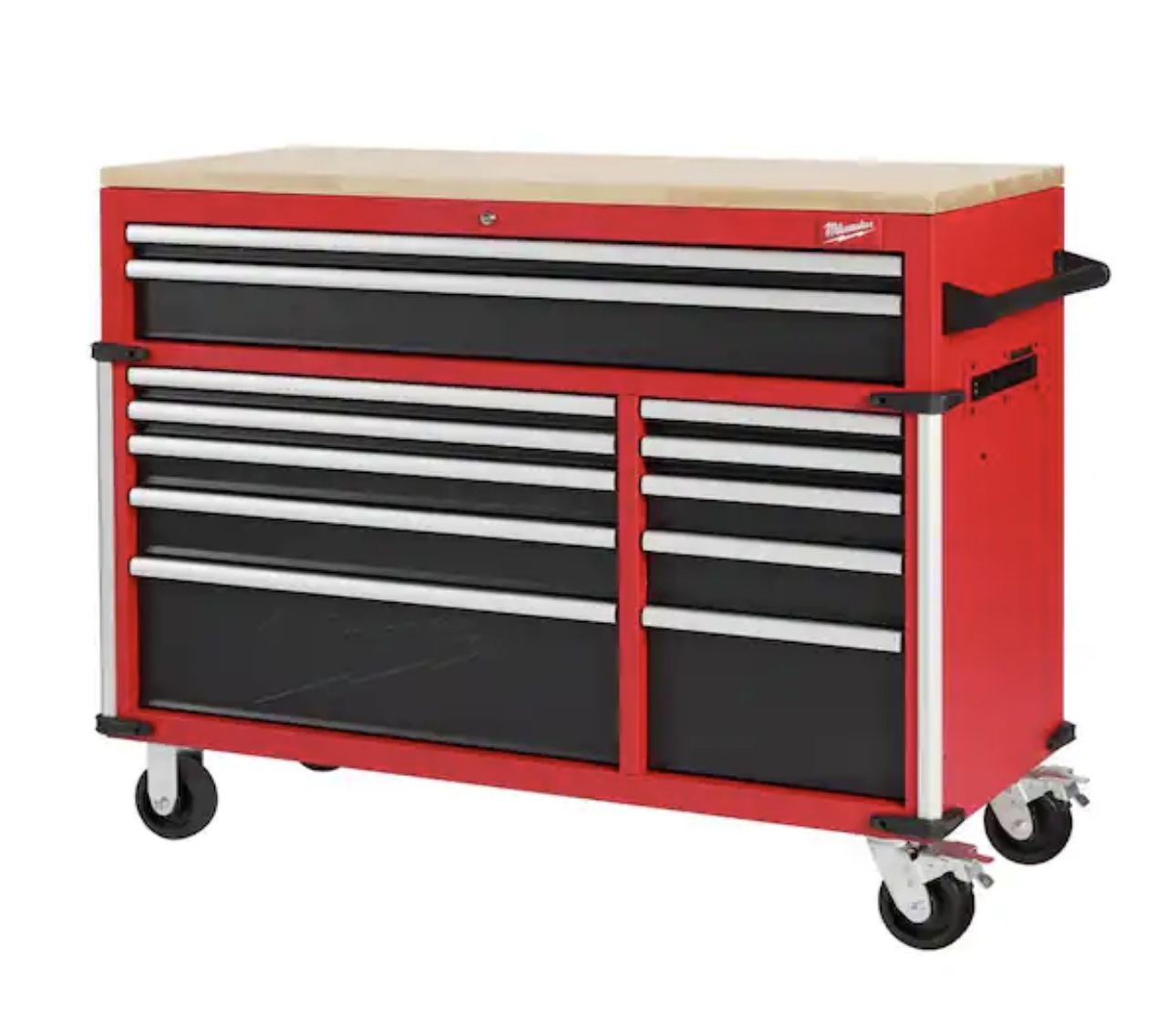 Tool Storage 52 in. W x 22 in. D Heavy Duty Red Mobile Workbench Cabinet Mats