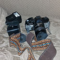 Yashica FX-3 Manual Camera With Extra Lens And Flash