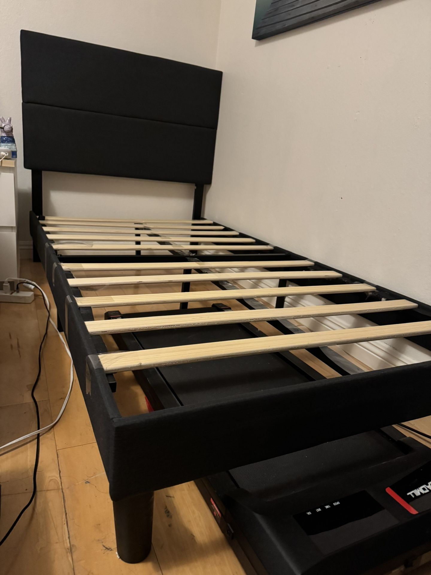 Twin Bed Frame Gray Good Condition