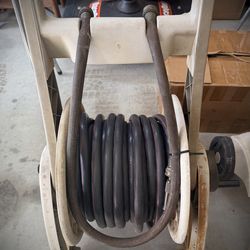 (2) Hose Reel with Hoses and Fertilizer Spreader