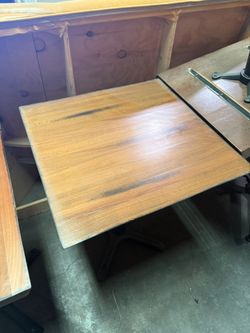 Square Wood Top Dining Tables