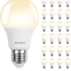 24 pack A19 LED Light Bulbs, 60 Watt Equivalent LED Bulbs, Warm White 3000K, 800 Lumens