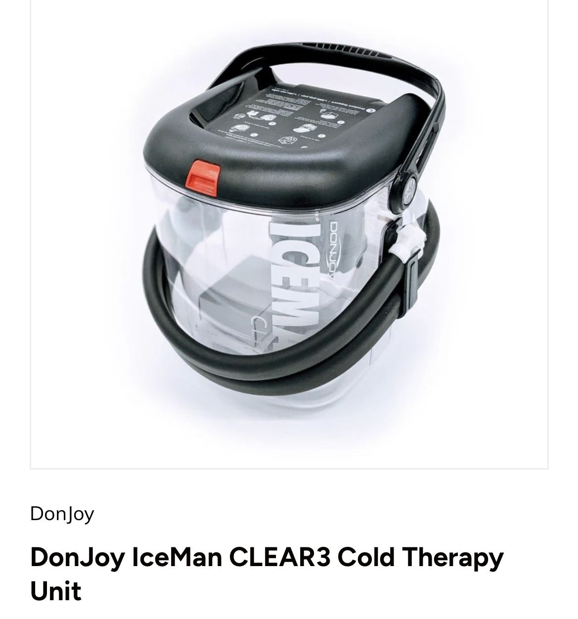 6 PATIENT EDUCATION- COLD THERAPY | AgilityUSA To use a DonJoy IceMan cold therapy machine (Classic/Clear3), fill the unit with ice and water to the m