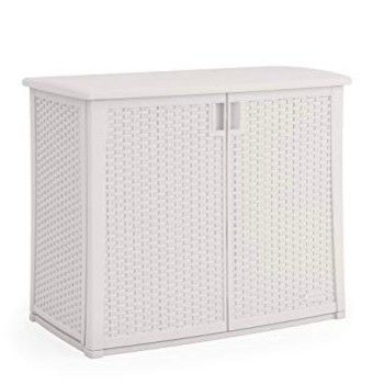 Patio furniture- Outdoor Storage Suncast Elements Outdoor Wide Cabinet
