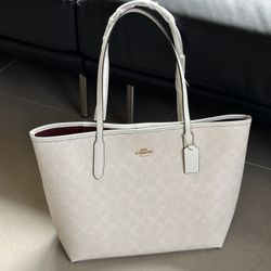 Chalk White Coach Bag