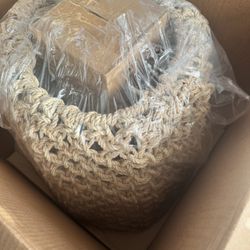 Serena And Lily Natural Abaca Rope Woven Lamp