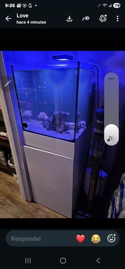 Glass Aquarium Tank with White Cabinet Stand  rimless