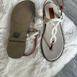 White & Brown  Sandals  NÁUTICA  Size 10