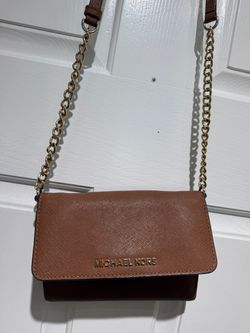 Michael Kors Brown Saffiano Leather Crossbody Bag