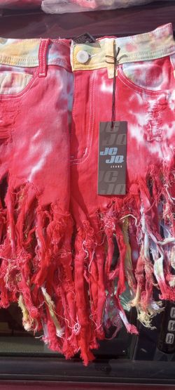 JCJO Jeans Tie-Dye Distressed Denim Shorts