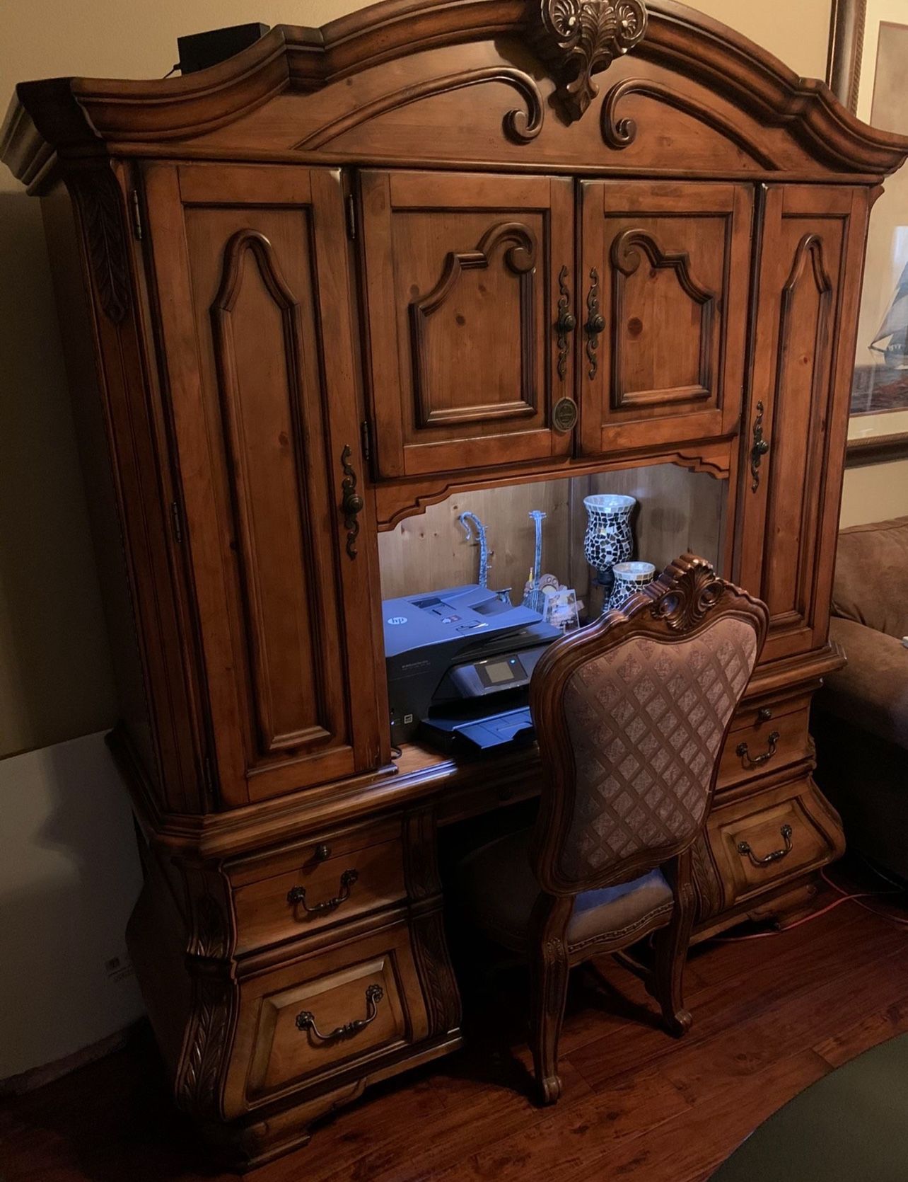 Office Desk/Credenza - Solid Wood - Beautiful Craftsmanship