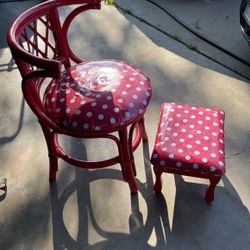 Minnie Mouse Insipires Chair and Ottoman