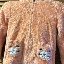 Girls llama fleece jacket Size 5 