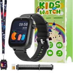 4G Smartwatch, Kids Watch for Kids with SIM Card, 47 Exciting Games, Two-Way Calling Feature, SOS Emergency Call Button Ideal for Kids Aged 3-12, Chil