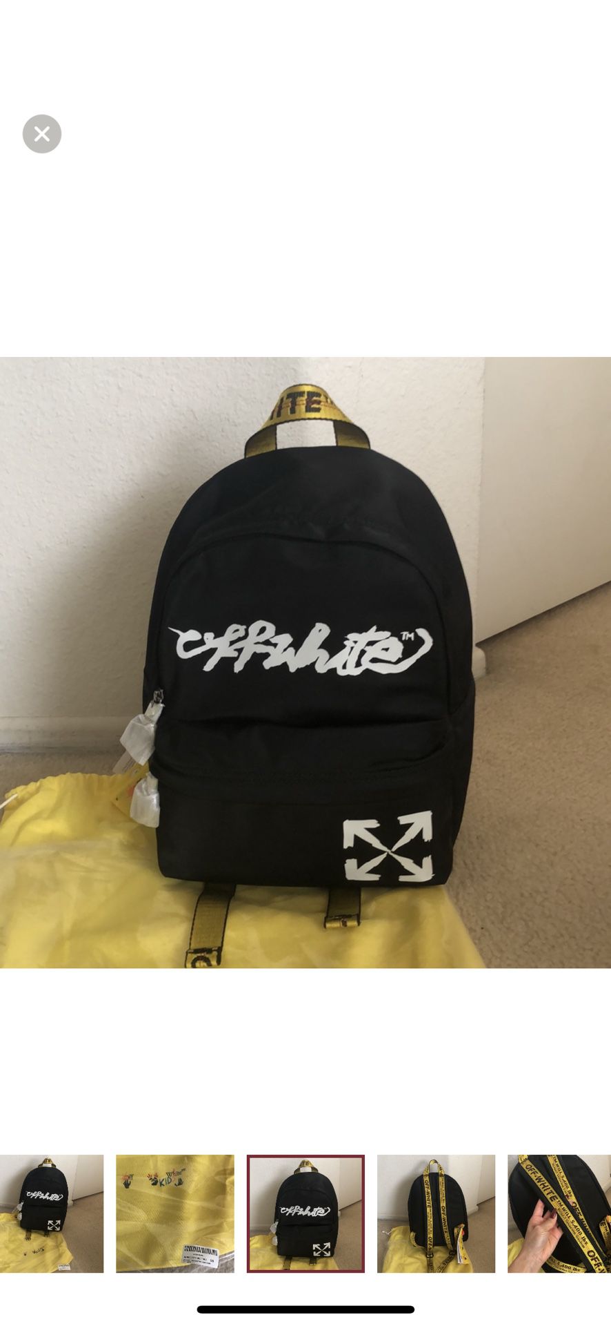 NWT OFF-WHITE Logo Arrow-Print Small Backpack for Sale in San Diego, CA -  OfferUp