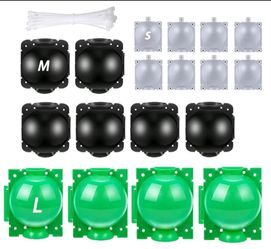 Rigute 18 Pack Tree Root Growing Box, Rooting Ball S, M, L, Green,black,white