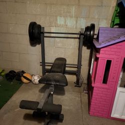 Bench With 100 Lb Weights