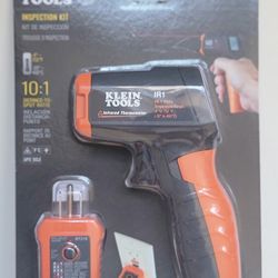 Klein Tools lR1 Kit Infrared Thermometer And GFCI  Replacement Tester Kit, Non- Contact Digital  Temperature Measurement And Electrical Tester - (Free