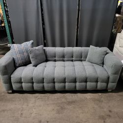 Teddy Fleece Gray Sofa