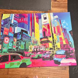 Time Square In motion Canvas Painting 