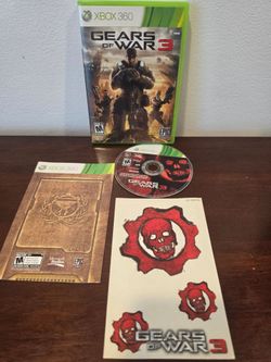 Gears of War 3 (Microsoft Xbox 360, 2011) CIB With Manual & Stickers video game