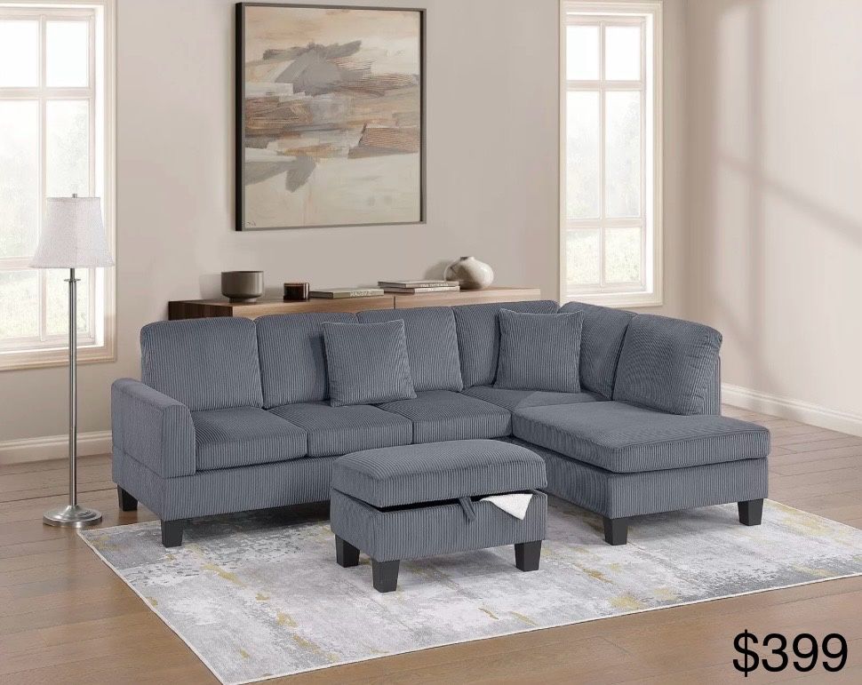 Sectional Sofa With Ottoman