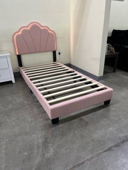 New twin bed frame with mattress
