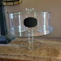 Crystal Cake Dome And Plate. Excellent Condition 