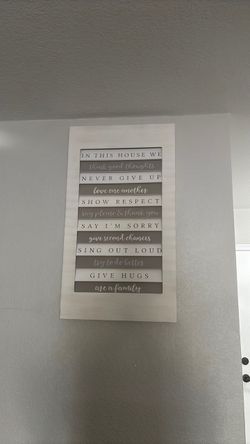 In This House We Wall Sign Decor