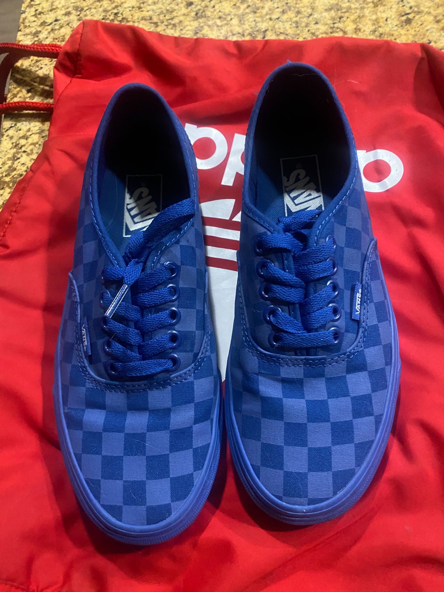 Blue Checkered Vans