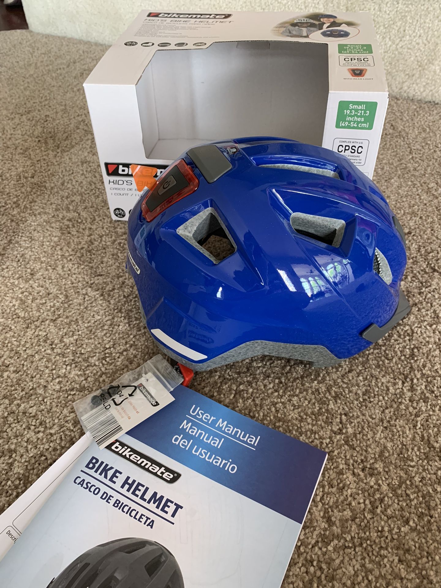NEW Bikemate Kid’s Bike Helmet (19.3”-21.3”)