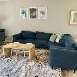 Blue Sectional 32”x 116”