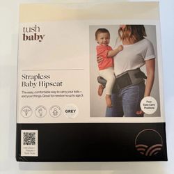 NEW Tushbaby Hip Seat Baby Carrier Gray Belt Pockets NIB