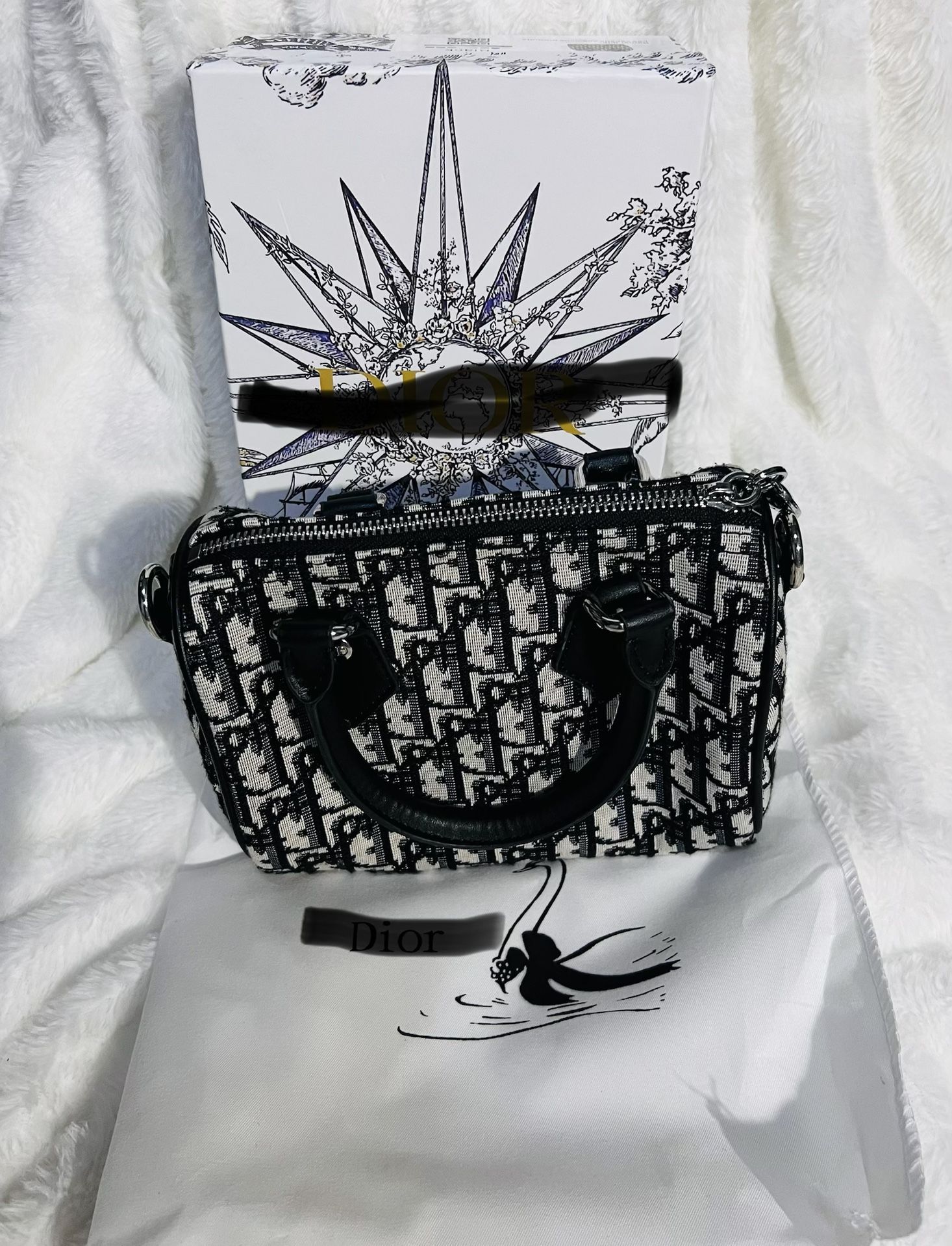 Crossbody Bag Black/Blue Silver Hardware 