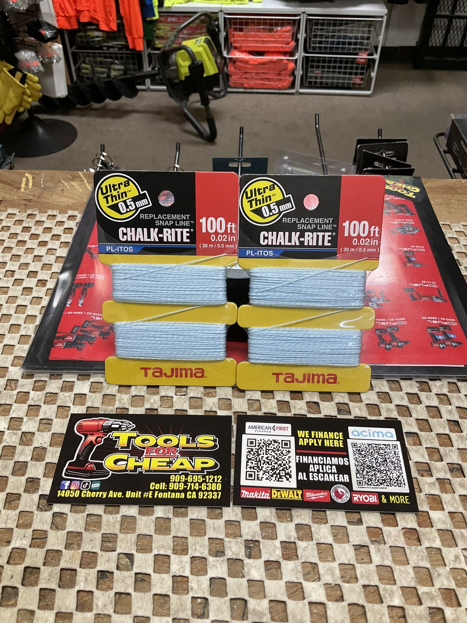 TAJIMA CHALK RITE ULTRA THIN REPLACEMENT SNAP LINE $9 EACH