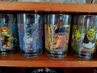 Shrek collection of glasses
