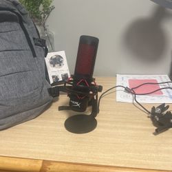 Hyper X Quadcast Mic ( With Mic Stand)