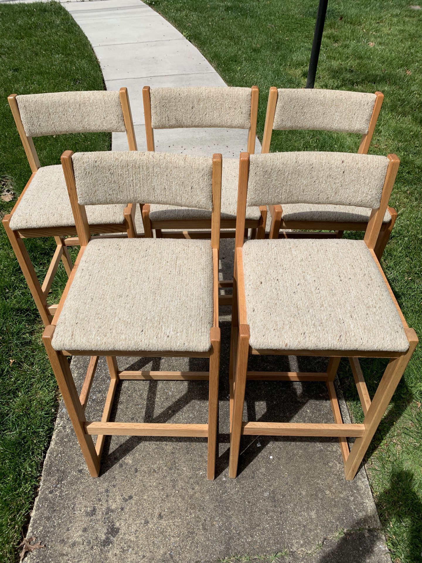 Vintage Whitaker Furniture Wooden Barstools 1970s Chairs